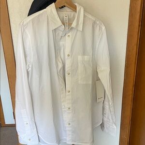 lululemon cotton blend poplin White Button Down Shirt